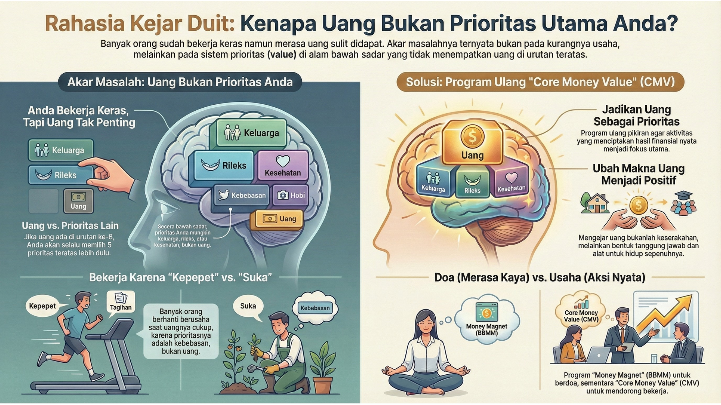 image of Rahasia Ngebut Kejar Duit 2026: Masalah Anda Bukan di Strategi, Tapi di "Sini" 🧠